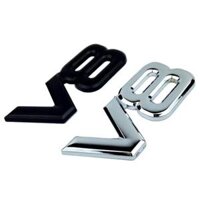 3D Kim Loại Chrome Đen Xe Chữ V8 Logo Động Cơ Dịch Chuyển Miếng Dán Kính Cường Lực Cho Land Cruiser Fender Thân Cây Có Thể Tùy Chỉnh Quốc Huy Huy Hiệu Phụ Kiện