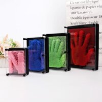 3D Mô hình bàn tay nhân bản - Tranh khắc hình nổi đa dạng - Dấu tay nhựa hình vuông