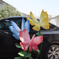 3d Nhân Tạo Bướm Khổng Lồ PE Giả Bướm Lưới Đạo Cụ Chụp Ảnh Mariage Trang Trí Cho Đám Cưới, Ngoài Trời, Phòng Ngủ, Trắng