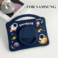 3d Phi Hành Gia Xoay Đứng An Toàn Cho Trẻ Em Dành Cho Samsung Galaxy Tab A 8.0 2019 A7 A8 A9 A9 + Plus S6 Lite 2023 2024 T295 T225 X200 P610 Hoạt Hình Dễ Thương Tay Cầm Chống Sốc Vỏ Máy Tính Bảng