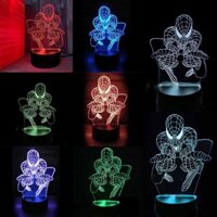3D Spiderman Lamp 7 Colour Change LED Night Light Bedroom Desk Lamp Gift New
