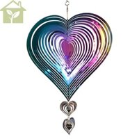 3d Trái Tim Gió Spinner Kim Loại Thép Không Gỉ Trái Tim Gió Bắt Có Móc Treo Gió Spinner Xoay Được Trái Tim Tình Yêu Chuông Gió SHOPABC3723