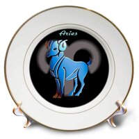 3dRose cp_921_1 Aries Zodiac Sign-Porcelain Plate, 8-Inch