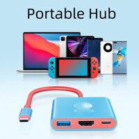 3in1 Switch Dock HDMI 4K USB 3.0 Hub Adapter USB Type C Splitter TV Di Động Docking Station Cho Nintendo NS OLED Laptop PC Pad