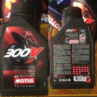 (3lớp 10W40) Nhớt Motul 300V 10W40 1L ESTER CORE nhập Pháp Cao Cấp - Nhớt xe côn tay Nhớt xe số