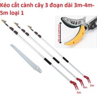 (3m-4m-5m)Kéo cắt cành hái quả kết trên cao 3 đoạn dài 3-4-5m hàng Đài Loan chất lượng cao