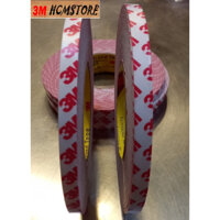 3M 9080R 12mm dài 50met - Băng keo hai mặt chịu nhiệt chuyên dán vải, logo may mặc, có thể tháo ra dán được nhiều lần