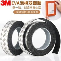 3M keo dán hai mặt mạnh dán tường khung ảnh bọt biển dày hai mặt keo siêu dính không có dấu vết độ nhớt cao tải màu đen xốp hai mặt dày 1-2-3mm dày