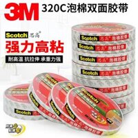 3M320C tường cố định trên cả hai mặt của hai mặt băng cao độ nhớt nhựa tường Dàn quảng cáo nhớt ở nhiệt độ cao cường độ cao băng xốp cao su