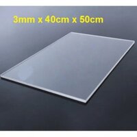 3mm 40x50cm Tấm nhựa mica cứng trong suốt làm hồ cá, hộp kính, đồ chơi, trang trí, cắt theo yêu cầu .Mica