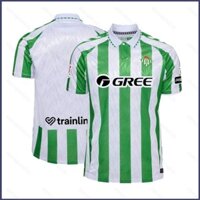 3p 2024-2025 La Liga Real Betis Áo thi đấu sân nhà Trẻ em Người lớn Áo thun bóng đá Plus Size-Polo cổ áo
