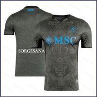 3p 2024-2025 Serie A SSC Napoli Áo thứ ba Trẻ em Người lớn Áo thun bóng đá Plus Size