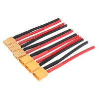3Pairs XT60 Male Plug 12AWG 10cm Silicone Cable Wire