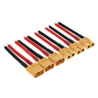 3Pairs XT60 Male Plug 12AWG 5cm Silicone Cable Wire