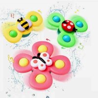 3pcs/set Baby Spinner Toys Kids Finger Spinning Toy Wall Suction Bath Toys