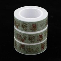 3Roll Decorative Christmas Stickers Paper Masking Washi Tape Adhesive Tapes A - F