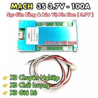 [3S - 100A] Mạch 3S 100A Bảo Vệ Pin Lion 3.7V XR - 3S - LC (ToolVN)