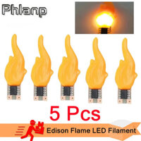 3V Đèn LED Cob Nến Flash Ngọn lửa Edison Dây tóc LED 2200K Diod Trang trí tiệc sinh nhật Phụ kiện bóng đèn Đèn nến DIY
