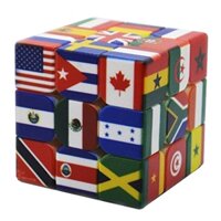 3x3x3 National Flags Cube 3×3 Professional National Flag 3×3 Cube Special Speed Puzzle Toy  Original Cube Khối Rubik 3x3x3 3 3X3 Cờ Các Nước 3X3 Tốc Độ Cao