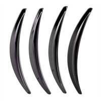 4 25cm Đen Xe Đen Bánh Xe Lông Mày Vòm Viền Môi Fender Pháo Sáng Bảo Vệ Dải Bảo Vệ