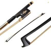 4 / 4 Violin Fiddle Nơ Sợi Carbon Tròn Dính Gỗ Mun Ếch Đuôi Ngựa Tóc Cân Bằng Tốt
