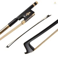 4 / 4 Violin Fiddle Nơ Sợi Carbon Tròn Dính Gỗ Mun Ếch Đuôi Ngựa Tóc Cân Bằng Tốt