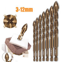 4 / 5 / 7 Bộ mũi khoan Overlord bốn lưỡi Bê tông, Bộ mũi khoan xi măng cho tường gạch / Gạch men thủy tinh Masonry, Mũi khoan chéo cacbua cường độ 3-12mm