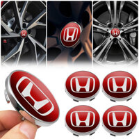 4 60mm Bánh Xe Ô Tô Trung Tâm Trung Tâm Nắp Vành Hub Chống Bụi Bao Biểu Tượng Cho Xe Honda Civic Fit City Cry Accord CB500 Cb650r Forza 125 Hrv