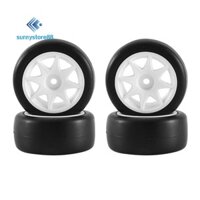 4 Bánh Xe Lốp 58 Mm Lục Giác 12 Mm Có Miếng Bọt Biển Chèn Cho 1 / 10 1 / 12 RC Drift Xe 3Racing Sakura M4 M5 MST TCR Tamiya M04 M05