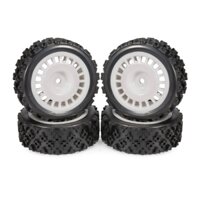 4 Bánh Xe Nhựa Vành Cao Su Lốp Đa Năng Cho Tất Cả 1 / 10 RC Rally Trên Đường Đua TAMIYA TT02 XV01 TT-01 DF-03 TA06 PTG2 HPI WR8 Nâng Cấp Các Bộ Phận