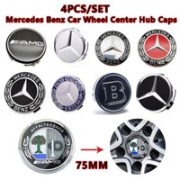 4 Bánh Xe Ô Tô Trung Tâm Trung Tâm Nắp 75 Mm Phù Hợp Với Bánh Xe Trung Tâm Bao Bánh Xe Lốp Trung Tâm Bao Bánh Xe Cho Xe Mercedes Benz C180 C200 E300 S350 ML350