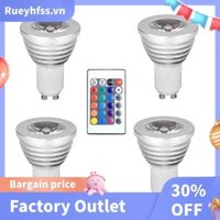 4 bóng đèn GU10 và điều khiển từ xa 1 với chức năng bộ nhớ Chế độ chiếu sáng 4 động Đèn pha 17 màu Đèn điểm có thể thay đổi