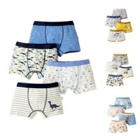 4 BOY Quần Lót Boxer Cao Cấp Trẻ Em Cho Trẻ Em Hoạt Hình Quần Lót 1-12 Tuổi