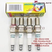 4 Bugi nguồn DENSO IRIDIUM ZXU22 5308 IXU22 5308 Perodua Myvi Lagi Best 1.3 / .5 & ALZA & AVANZA 1.5