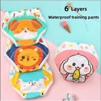 4 Cái / 6 Lớp Quần Tập Luyện Cho Bé Quần Tã Trẻ Em Tã Cotton Có Thể Giặt Được