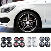 4 cái 60mm 65mm abs trung tâm bánh xe ô tô mũ nhãn dán trung tâm lốp ô tô nắp biểu tượng huy hiệu decal cho kia tiger sedona k7 kx5 riok2 kx3