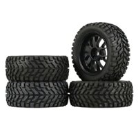 4 cái 75mm cao su rally leo lên xe off-road vành bánh xe và lốp hex cho mn99s hsp hpi wltoys 144001 Mn90 rc xe