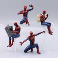 4 Cái / bộ 7-8cm The Avengers Siêu Anh Hùng Người Nhện Đọc Báo Peter Benjamin Parker Q Phiên Bản PVC Nhân Vật Hành Động Mô Hình Đồ Chơi Búp Bê