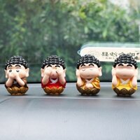 4 Cái / bộ 7.5cm Anime Crayon Shin-chan Hình Nohara Shinnosuke Q Phiên Bản Trang Trí Xe Hơi PVC Nhân Vật Hành Động Mô Hình Đồ Chơi Búp Bê