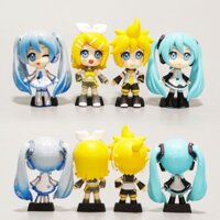 4 Cái / bộ Ảo Thần Tượng Ca Sĩ Hatsune Miku Hình Vocaloid Kagamine Rin / Len Q Phiên Bản PVC Nhân Vật Hành Động Mô Hình Máy Tính Để Bàn Trang Trí Đồ Chơi Búp Bê