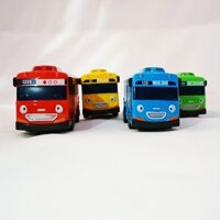 4 Cái / bộ Min Tayo Xe Buýt Nhỏ Nhựa Rally Xe Màu Xanh Tayo Đỏ Gani Lani Xanh Rogi Trẻ Em Xe Buýt Mẫu Quà Tặng Trẻ Em
