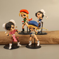 4 cái / bộ nhật bản capcom fight technology game street fighter chun-li q phiên bản pvc action figures bộ sưu tập mô hình đồ chơi búp bê trẻ em quà tặng