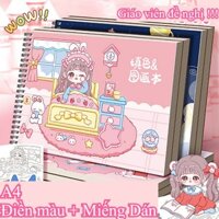 4 Cái / bộ Sách Vẽ Vở Vẽ A4 Học Sinh A4  Nhiều Màu Sắc Phù Hợp Cho Các Bé Vẽ Tranh Tô Màu Sáp Bút Chì Màu