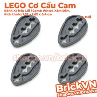 [4 Cái] LEGO Technic Cơ Cấu Cam, Bánh Xe Nếp Lồi, Xám Đậm ID 4210759, 6575199 6575