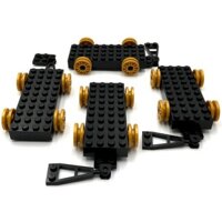 [4 Cái] LEGO Toa Tàu Kèm Bánh Xe và Rơ Móc (Móc Kéo)
