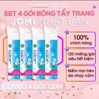 4 cây bông tẩy trang JOMI Nhật Bản chính hãng