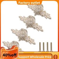4 Chiếc Euro Hoa Hồng Tủ Núm Có Tấm Lưng Hoa Hồng Núm Có Đĩa Cho Tủ Quần Áo Vanity Đầu Giường Tủ