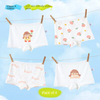 4 chiếc quần lót trẻ em model mùa hè siêu mỏng thoáng khí cô gái đấm bốc quần short cô gái đấm tam giác quần lót