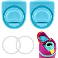 4 chiếc vòng đệm chai &amp; Nút chặn thay thế cho Owala FreeZip 19oz 24oz 32oz 40oz, Bộ phận nắp chai nước bằng silicon O Ring, Phụ kiện đệm nắp miệng, Không chứa BPA (Lục lam)