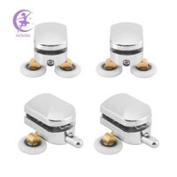 4 Con Lăn Cửa Tắm 23 Mm Cửa Trượt Cửa Tắm Bánh Xe Thay Thế Con Lăn Runner Wheel (2 Trên & 2 Đáy)